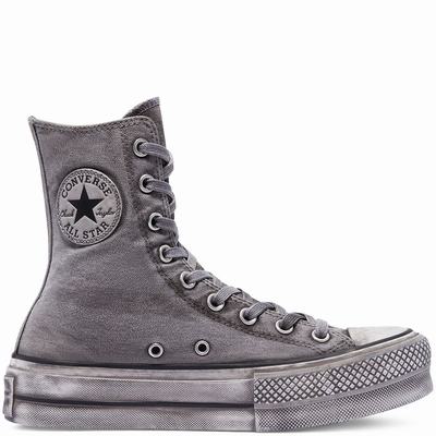 Női Converse Smoked Canvas Extra High Platform Chuck Taylor All Star Magasszárú Cipő CO5180394 Fehér